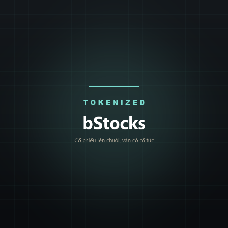 Thẻ minh họa cổ phiếu token hóa bStocks